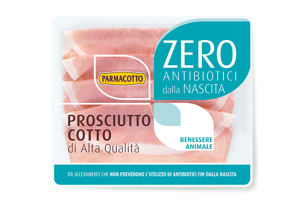 Prosciutto cotto senza antibiotici Linea Zero Parmacotto